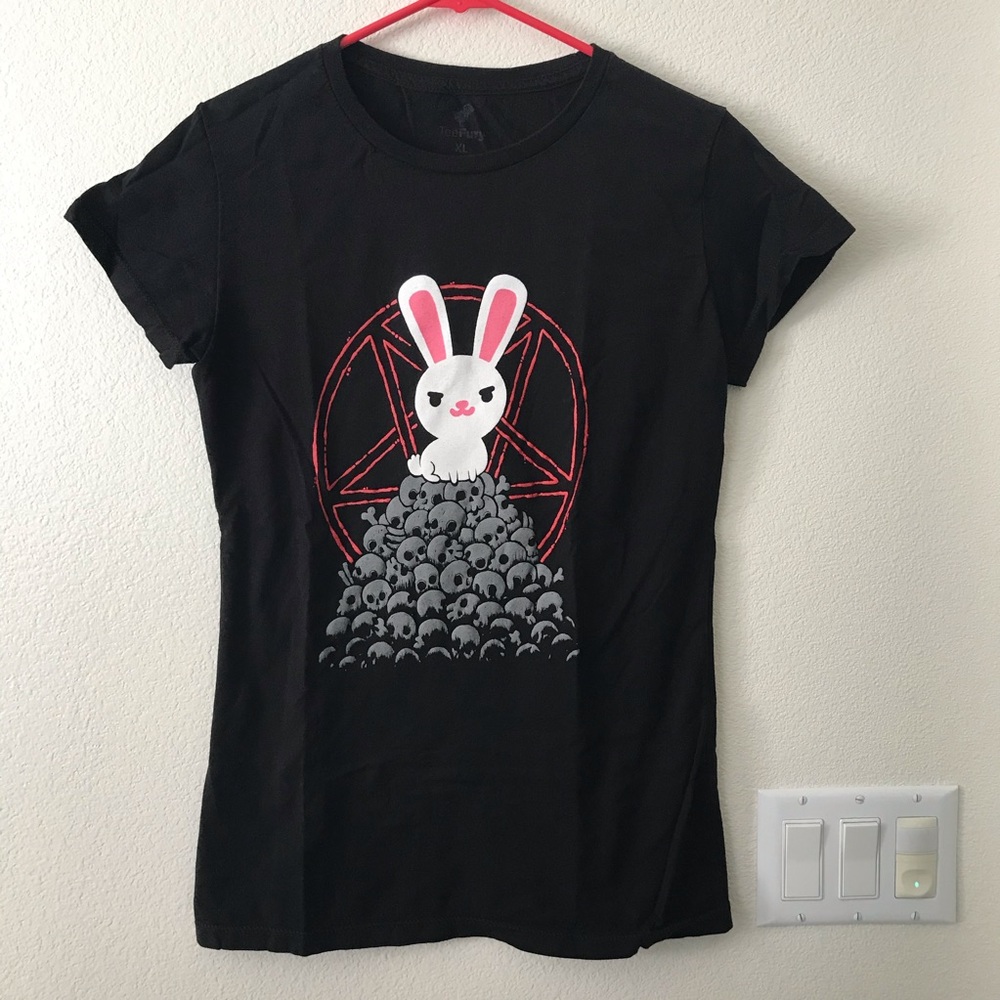 Teefury XL Killer Bunny w/ Skulls! Evil Rabbit
